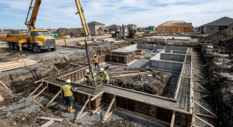 Concrete Foundation Installation in Le Center, MN