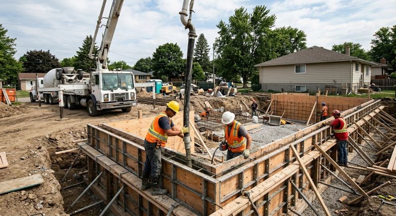 Concrete Foundation Pouring in Mankato, MN