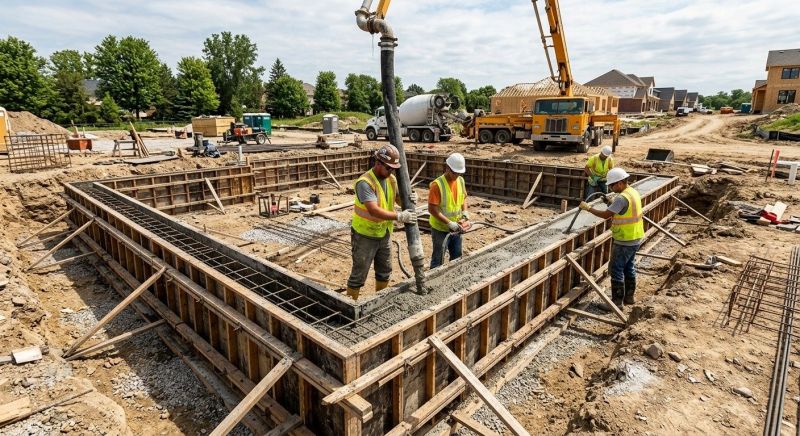 Poured Foundation Installation in Mankato, MN
